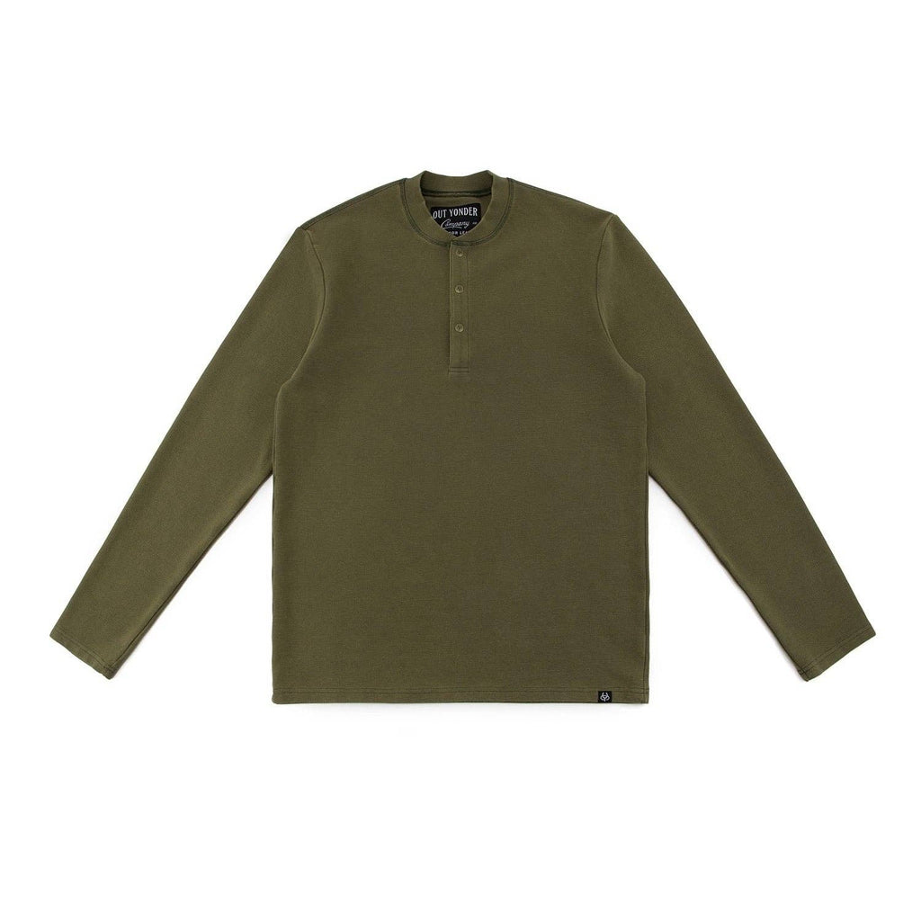 Woven Heritage Henley (Moss) - Adult & Kids T-Shirts, Sweatshirts & Hoodies apparel design preview 1