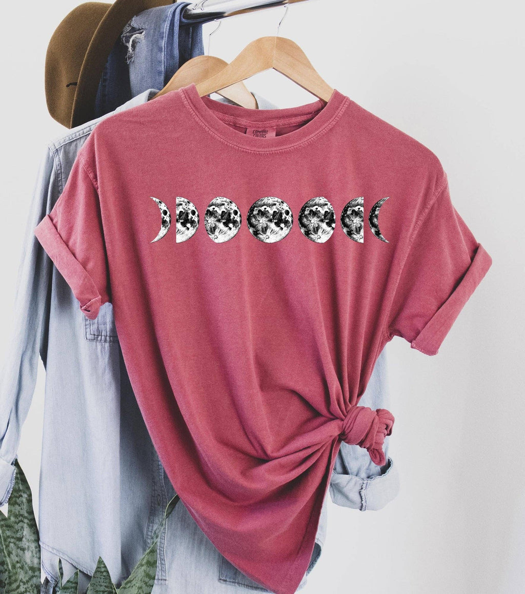 Moon Phases Bw Celestial - Adult & Kids T-Shirts, Sweatshirts & Hoodies apparel design preview 1