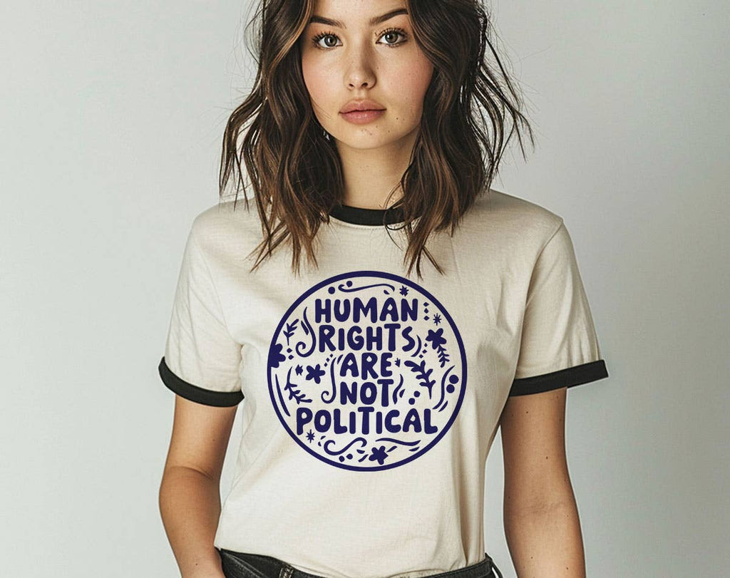 Human Rights Are Not Political Liberal Protect Trans - Adult & Kids T-Shirts, Sweatshirts & Hoodies apparel design preview 1