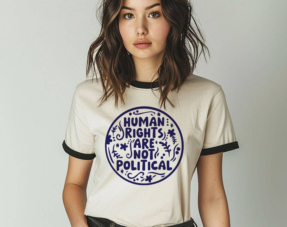 Human Rights Are Not Political Liberal Protect Trans - Adult & Kids T-Shirts, Sweatshirts & Hoodies apparel design preview 1