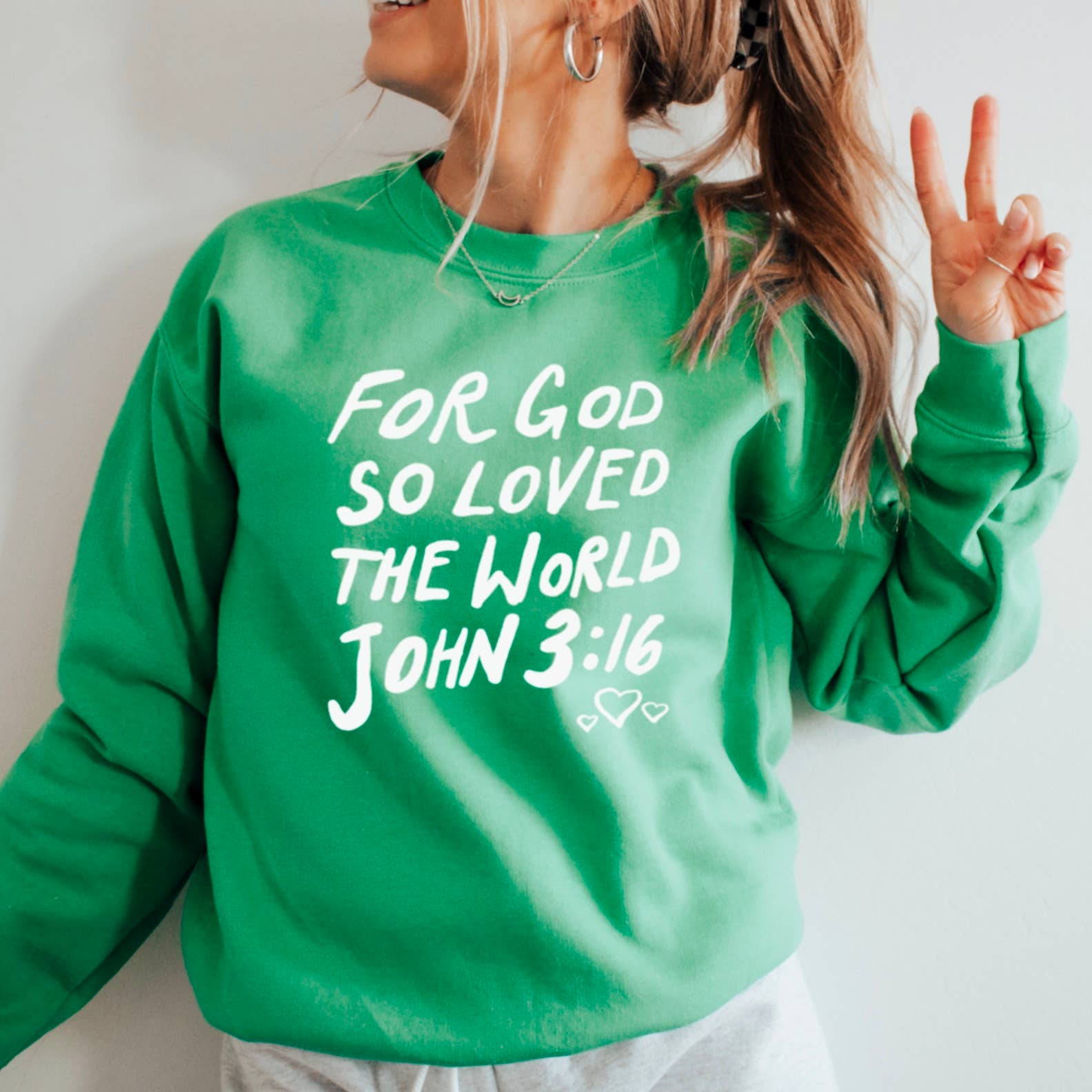John 3:16 Crewneck Christian - Adult & Kids T-Shirts, Sweatshirts & Hoodies apparel design preview 1