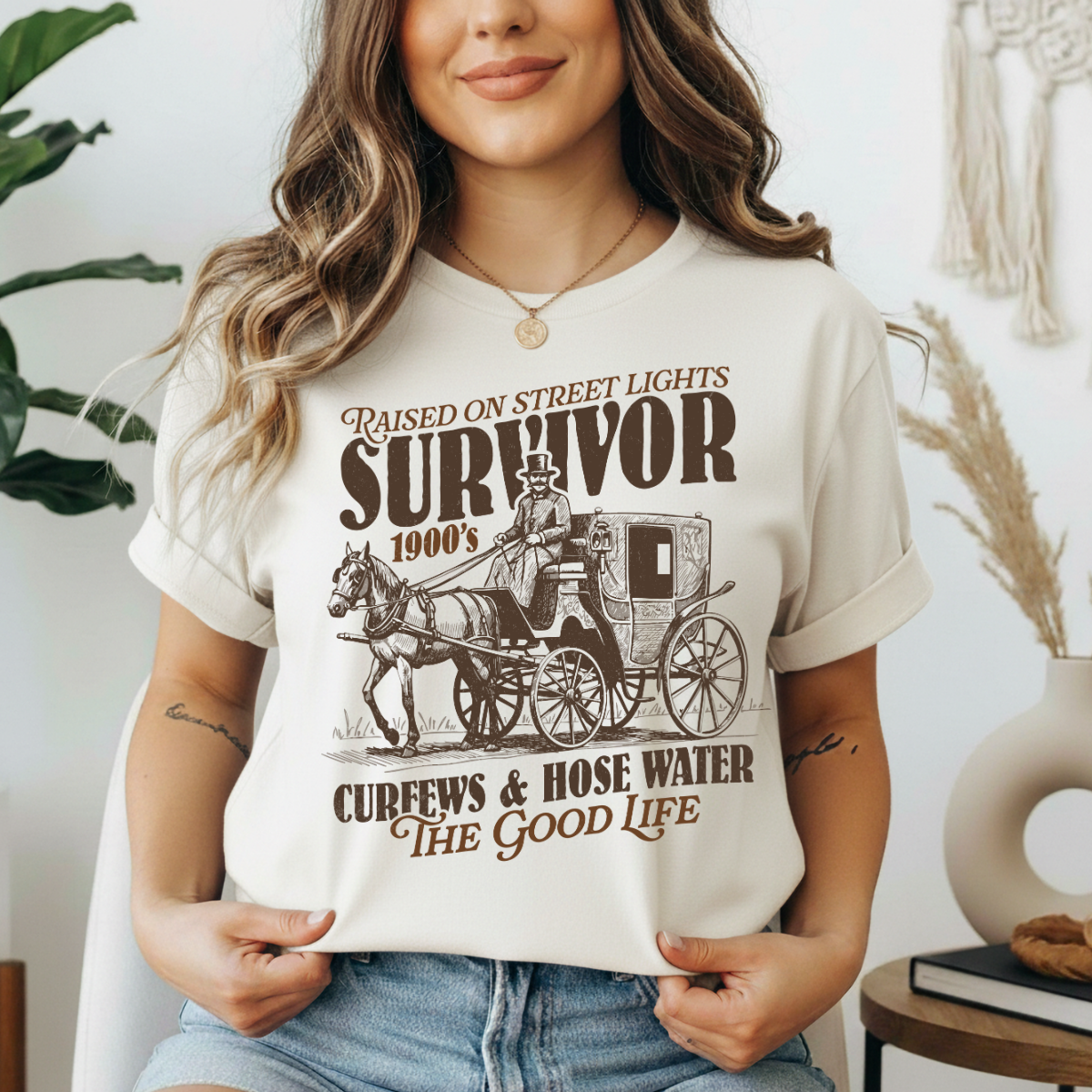 1900's Survivor - Adult & Kids T-Shirts, Sweatshirts & Hoodies apparel design preview 1