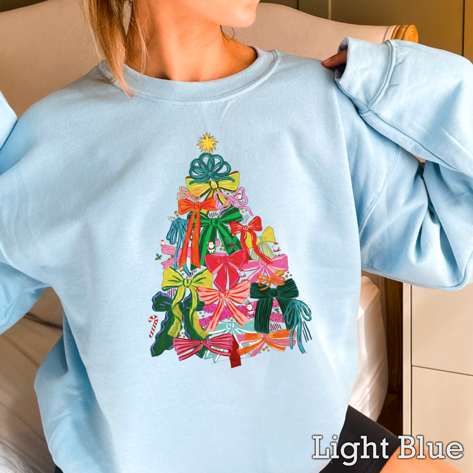 Bow Christmas Tree Gildan - Adult & Kids T-Shirts, Sweatshirts & Hoodies apparel design preview 1
