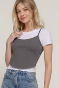 0109 Ponte Corset Detail Top Set SI-27455 - Adult & Kids T-Shirts, Sweatshirts & Hoodies apparel design preview 1