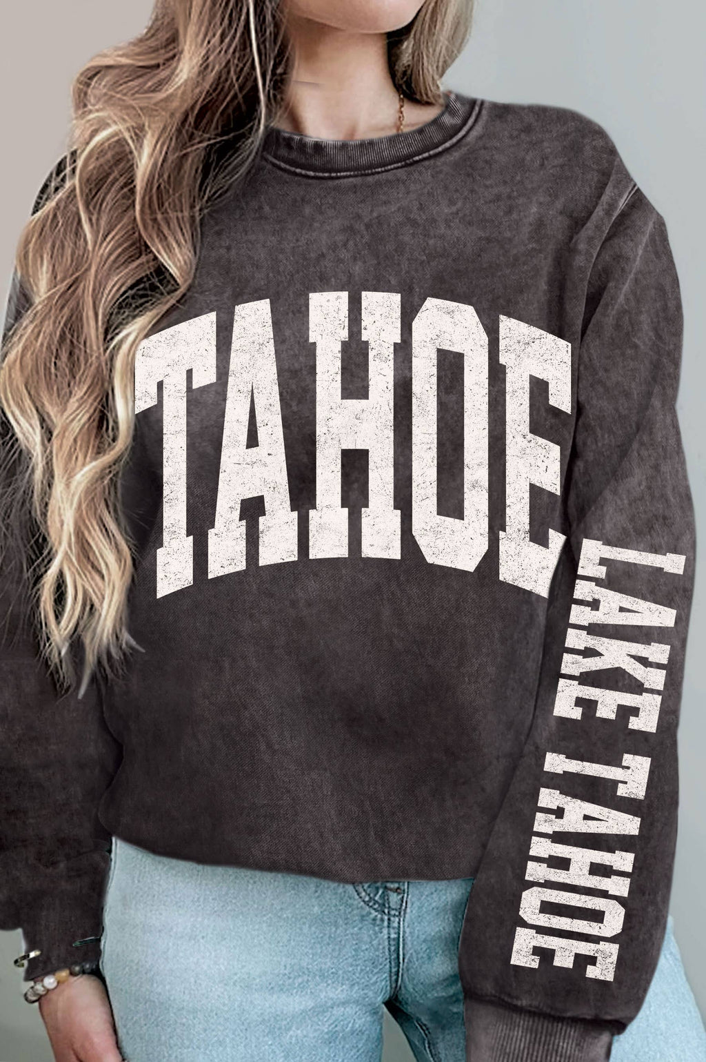 Lake Tahoe Front&Sleeve Graphic Mineral Brushed - Adult & Kids T-Shirts, Sweatshirts & Hoodies apparel design preview 1