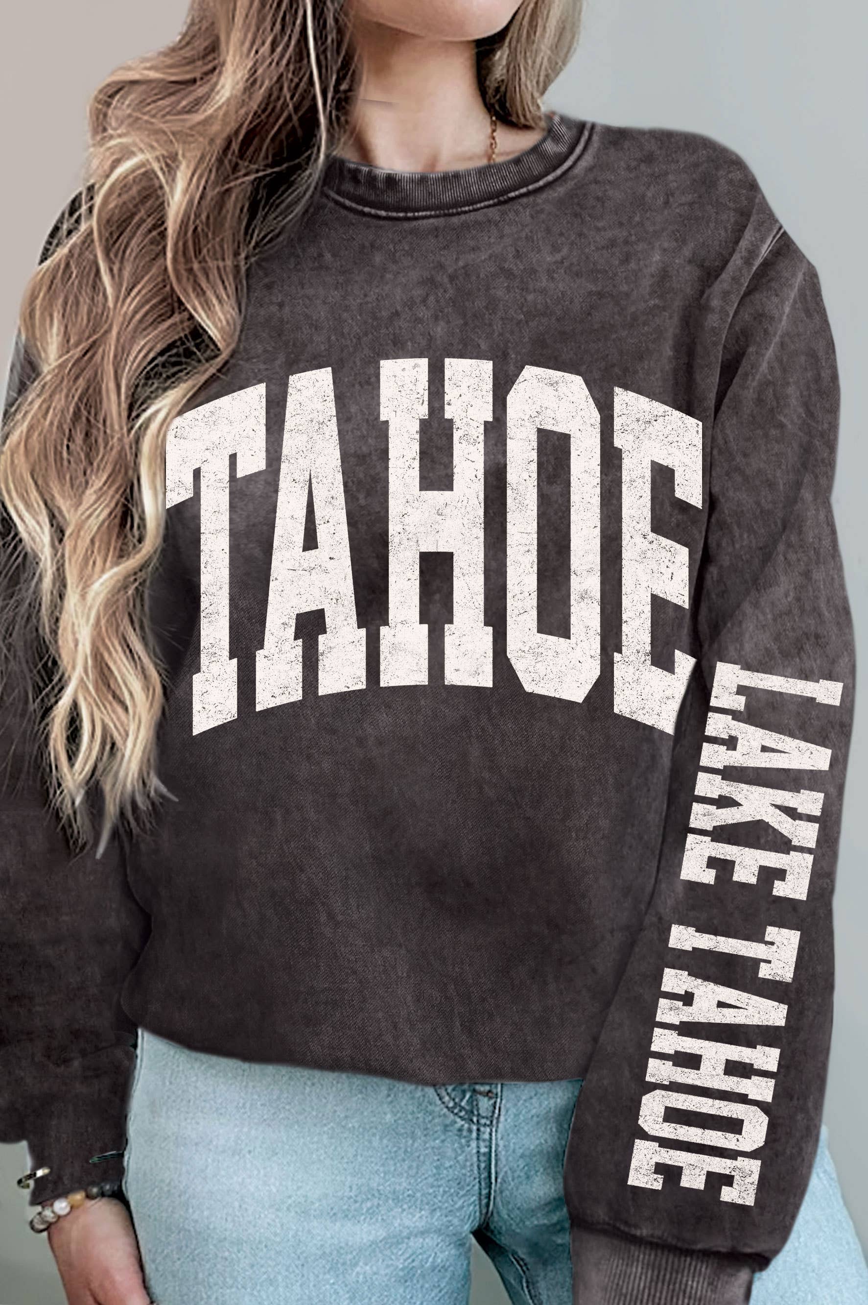 Lake Tahoe Front&Sleeve Graphic Mineral Brushed - Adult & Kids T-Shirts, Sweatshirts & Hoodies apparel design preview 1