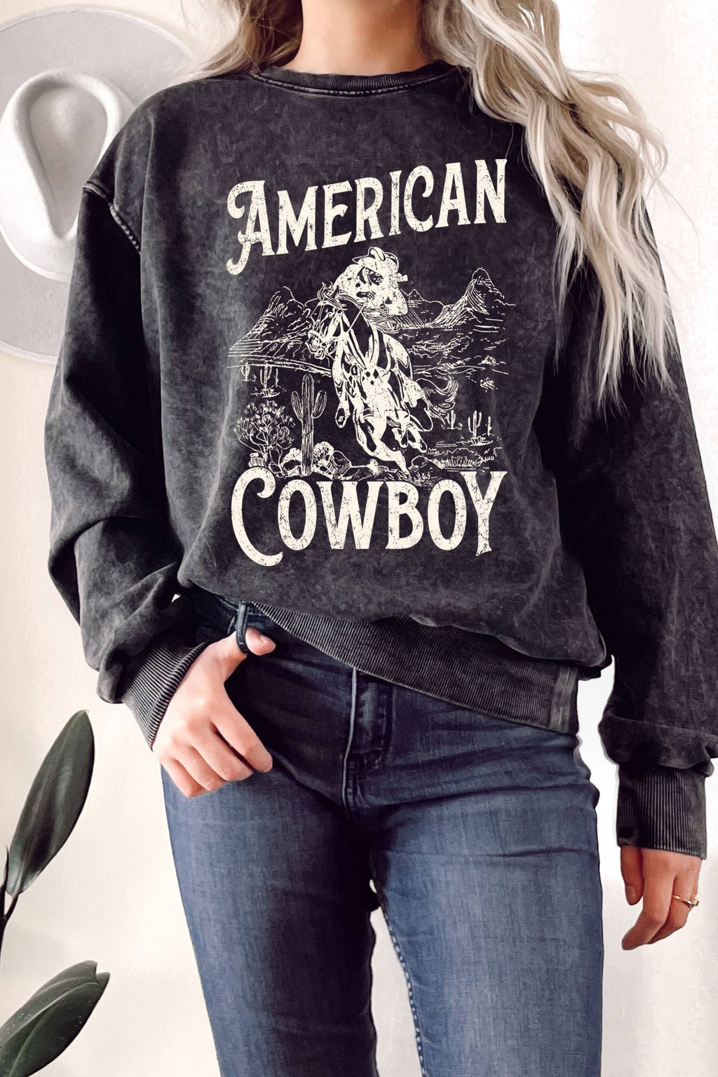 American Cowboy Mineral Terry - Adult & Kids T-Shirts, Sweatshirts & Hoodies apparel design preview 1