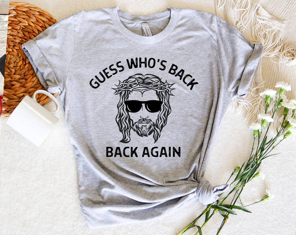 Guess Who's Back Again Funny Jesus Easter - Adult & Kids T-Shirts, Sweatshirts & Hoodies apparel design preview 1