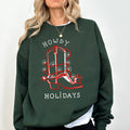 Howdy Holidays, Christmas, Cowboy Boot, Country - Adult & Kids T-Shirts, Sweatshirts & Hoodies apparel design preview 1