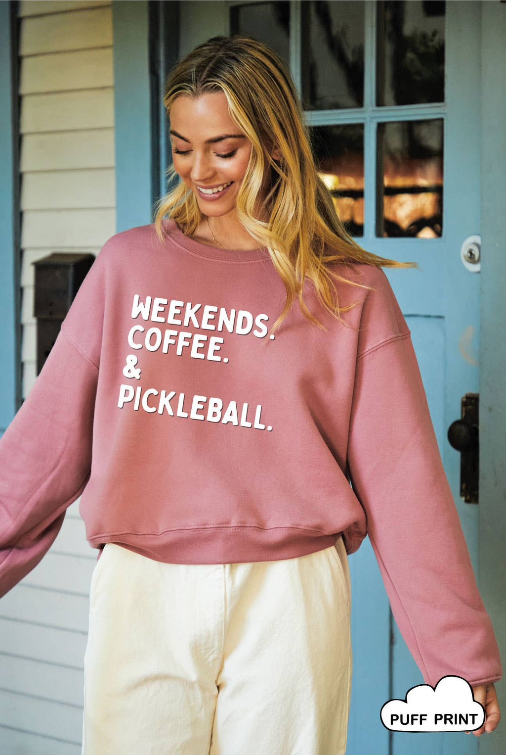 Weekends Coffee and Pickleball Graphic - Adult & Kids T-Shirts, Sweatshirts & Hoodies apparel design preview 1
