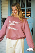 Weekends Coffee and Pickleball Graphic - Adult & Kids T-Shirts, Sweatshirts & Hoodies apparel design preview 1