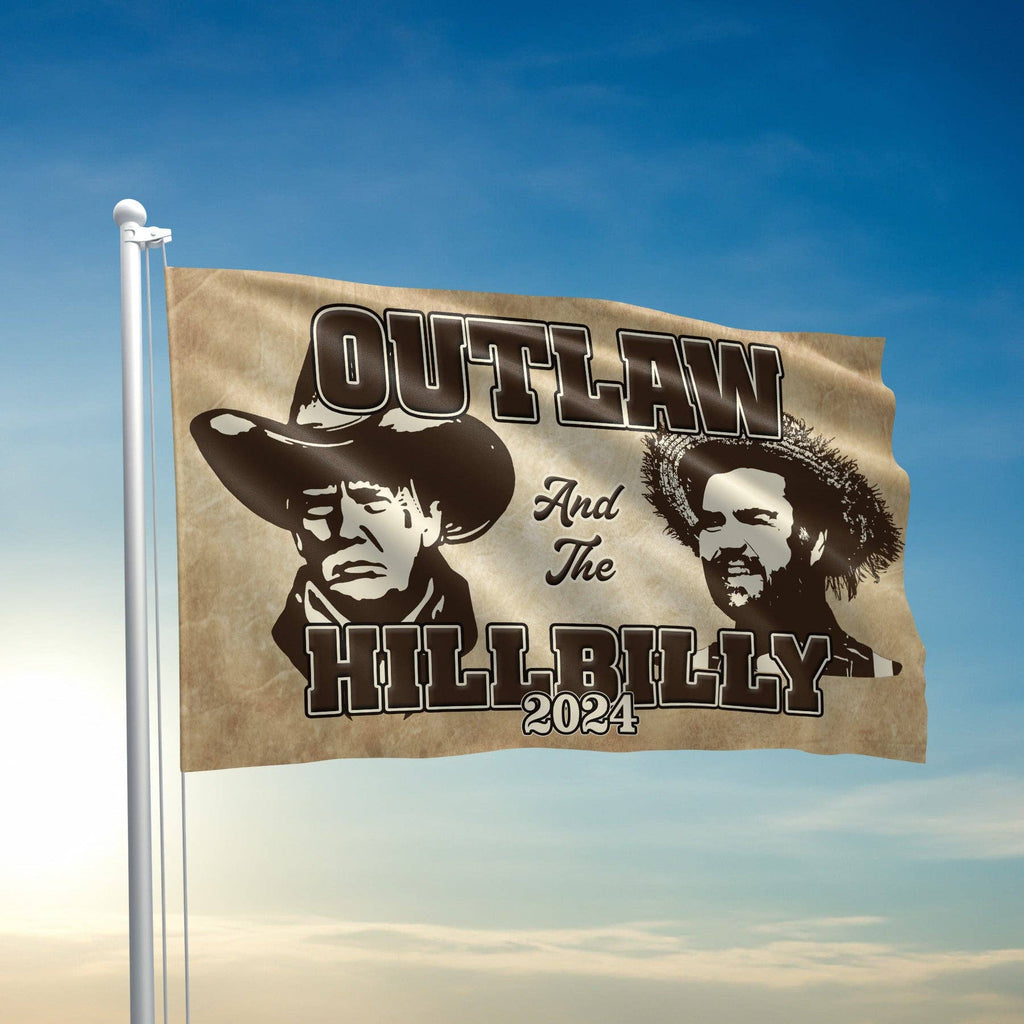 Outlaw and Hillbilly Flag 2806 - Adult & Kids T-Shirts, Sweatshirts & Hoodies apparel design preview 1