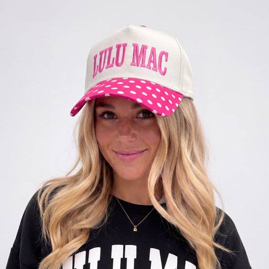 LM-CP-1002 Hot Pink/White Dot Cap - Adult & Kids T-Shirts, Sweatshirts & Hoodies apparel design preview 1