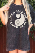 It's A Good Day To Be Happy Oversize Mineral Graphic - Adult & Kids T-Shirts, Sweatshirts & Hoodies apparel design preview 1