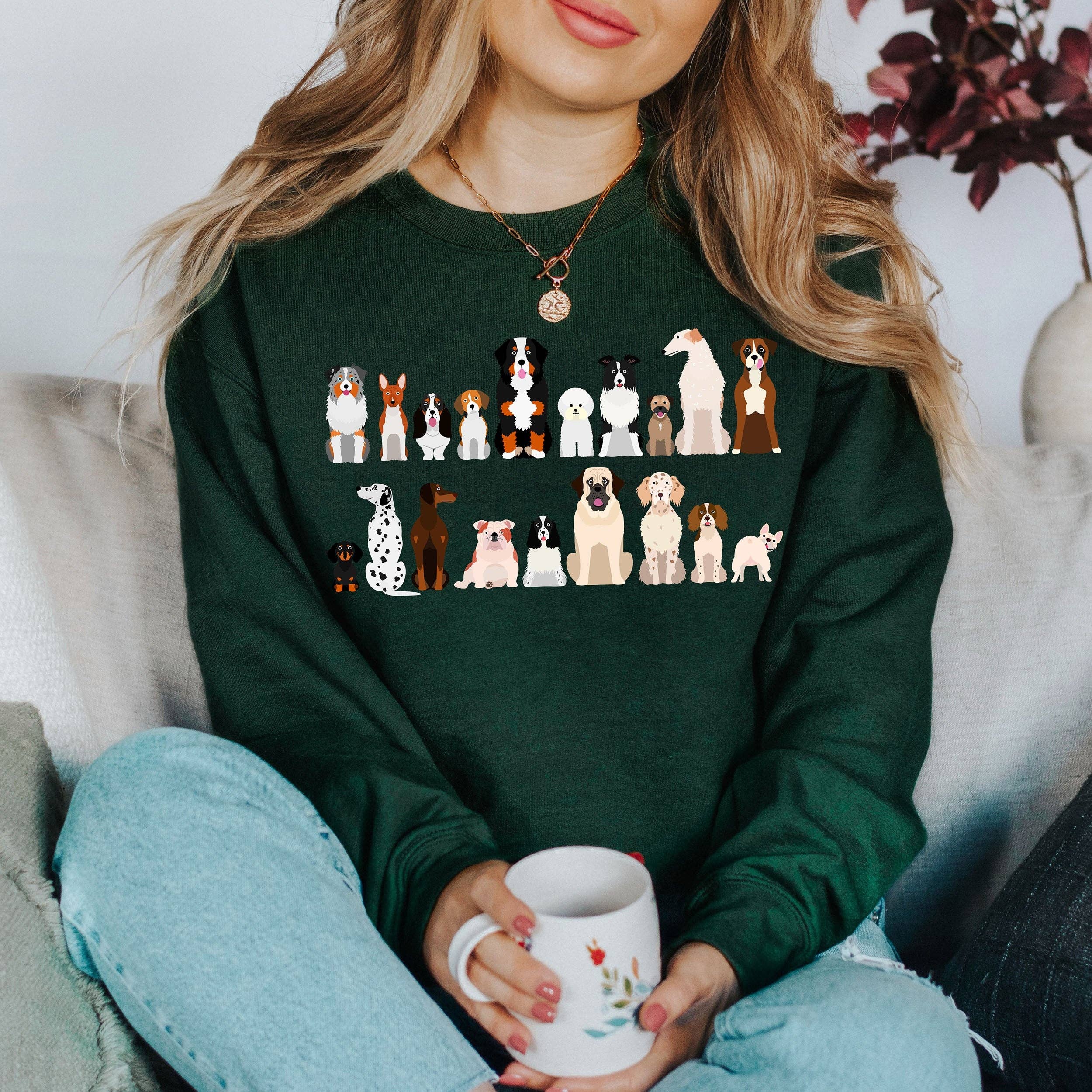 Dog Breeds Farm Animal Lover - Adult & Kids T-Shirts, Sweatshirts & Hoodies apparel design preview 1
