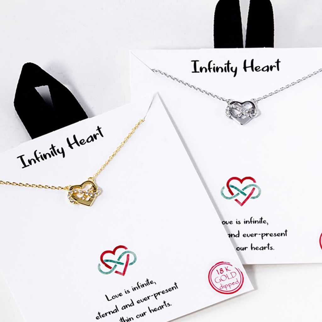 Gold Dipped Heart Infinity Cz Pave Necklaces - Adult & Kids T-Shirts, Sweatshirts & Hoodies apparel design preview 1