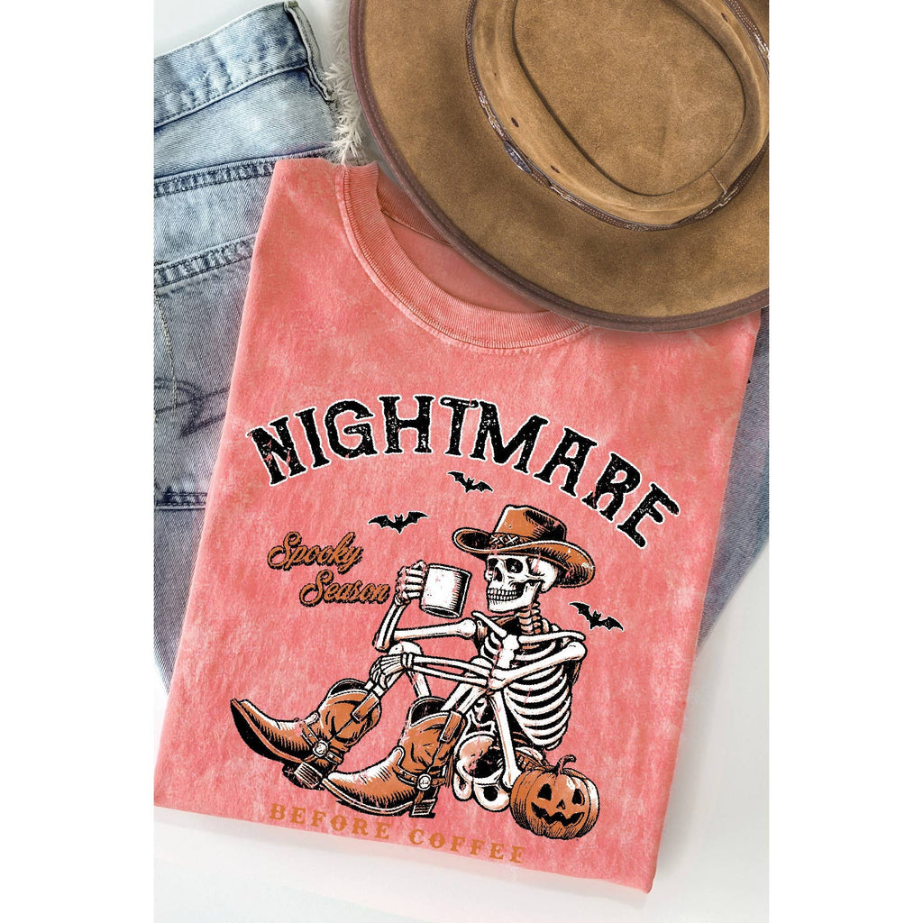 Spooky Season Nightmare Mineral Wash - Adult & Kids T-Shirts, Sweatshirts & Hoodies apparel design preview 1