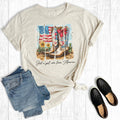 Western 4th of July Girl Who Loves the USA Graphic - Adult & Kids T-Shirts, Sweatshirts & Hoodies apparel design preview 1