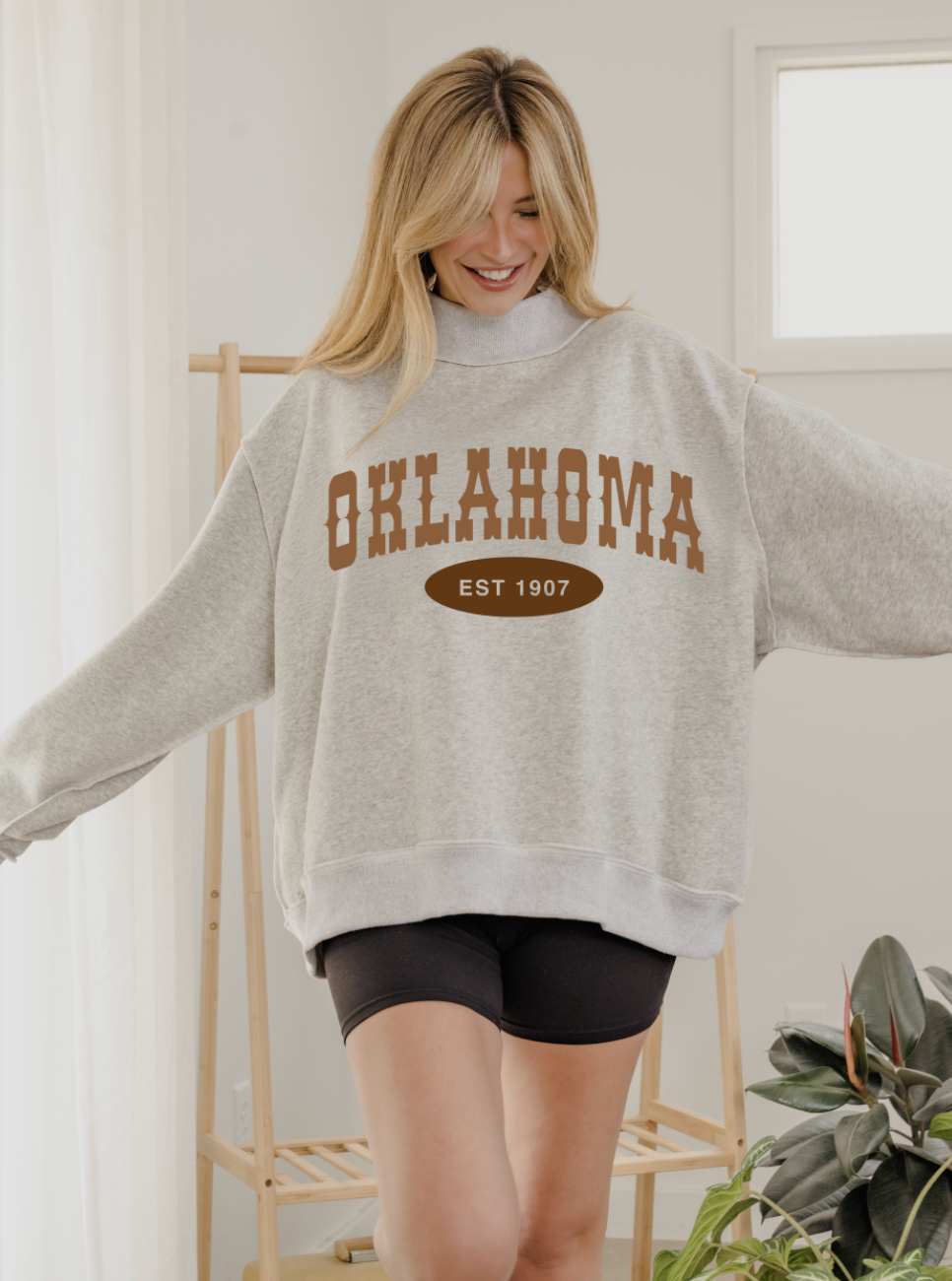 Oklahoma Western Est. Date Reversible Mock Neck - Adult & Kids T-Shirts, Sweatshirts & Hoodies apparel design preview 1