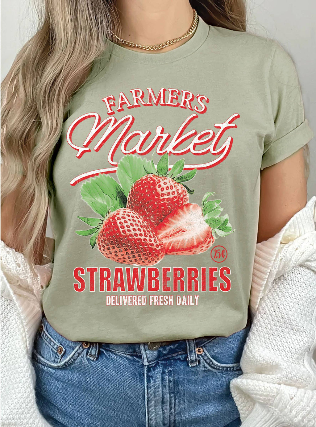 Famers Market Strawberry Graphic - Adult & Kids T-Shirts, Sweatshirts & Hoodies apparel design preview 1