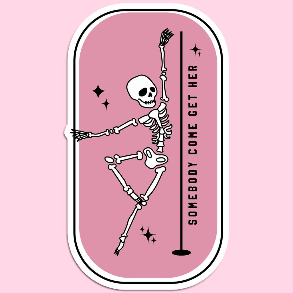 Skeleton Sticker Decal, Funny Stripper - Adult & Kids T-Shirts, Sweatshirts & Hoodies apparel design preview 1
