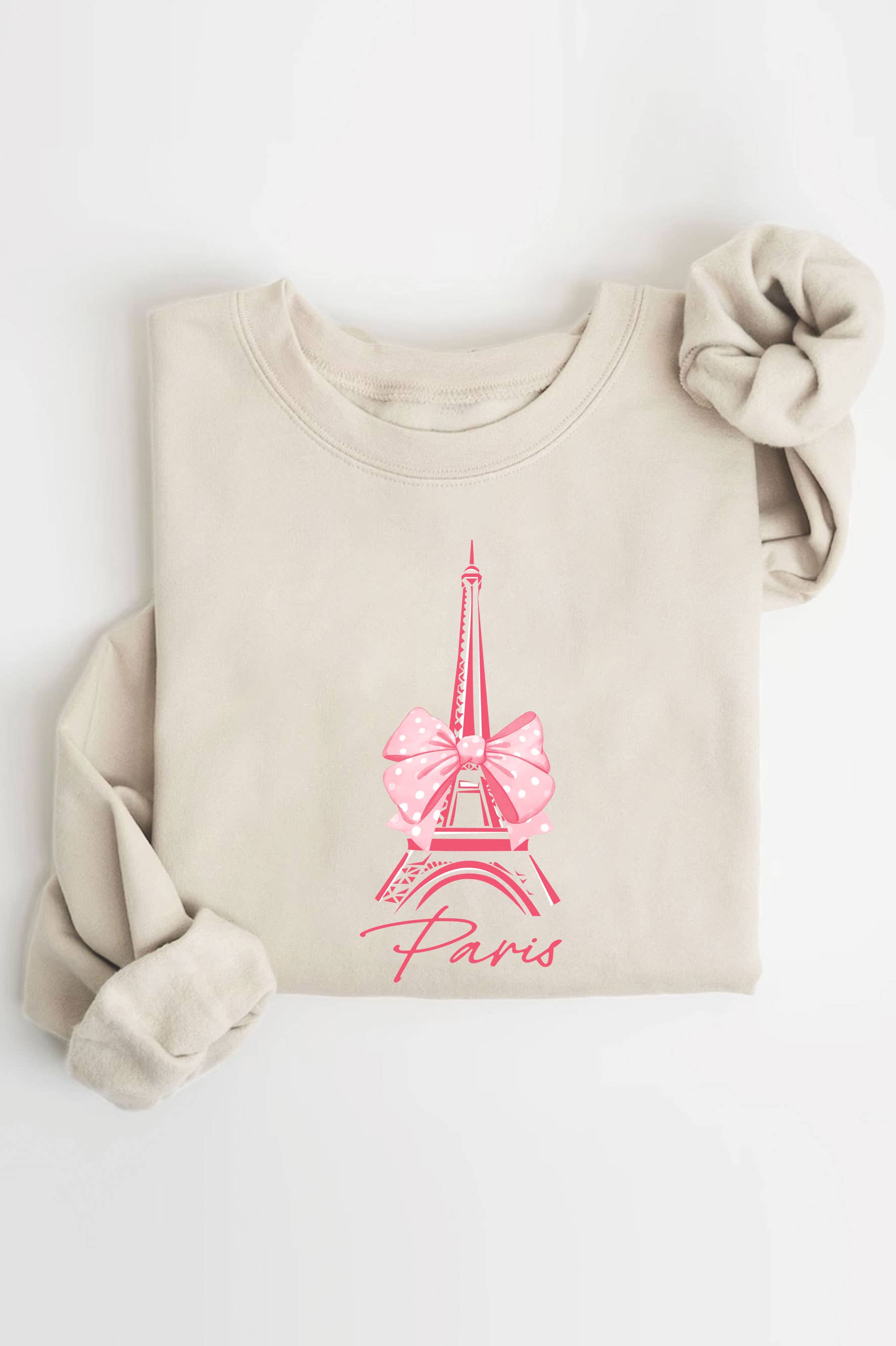 Pink Ribbon Paris Graphic Brushed - Adult & Kids T-Shirts, Sweatshirts & Hoodies apparel design preview 1