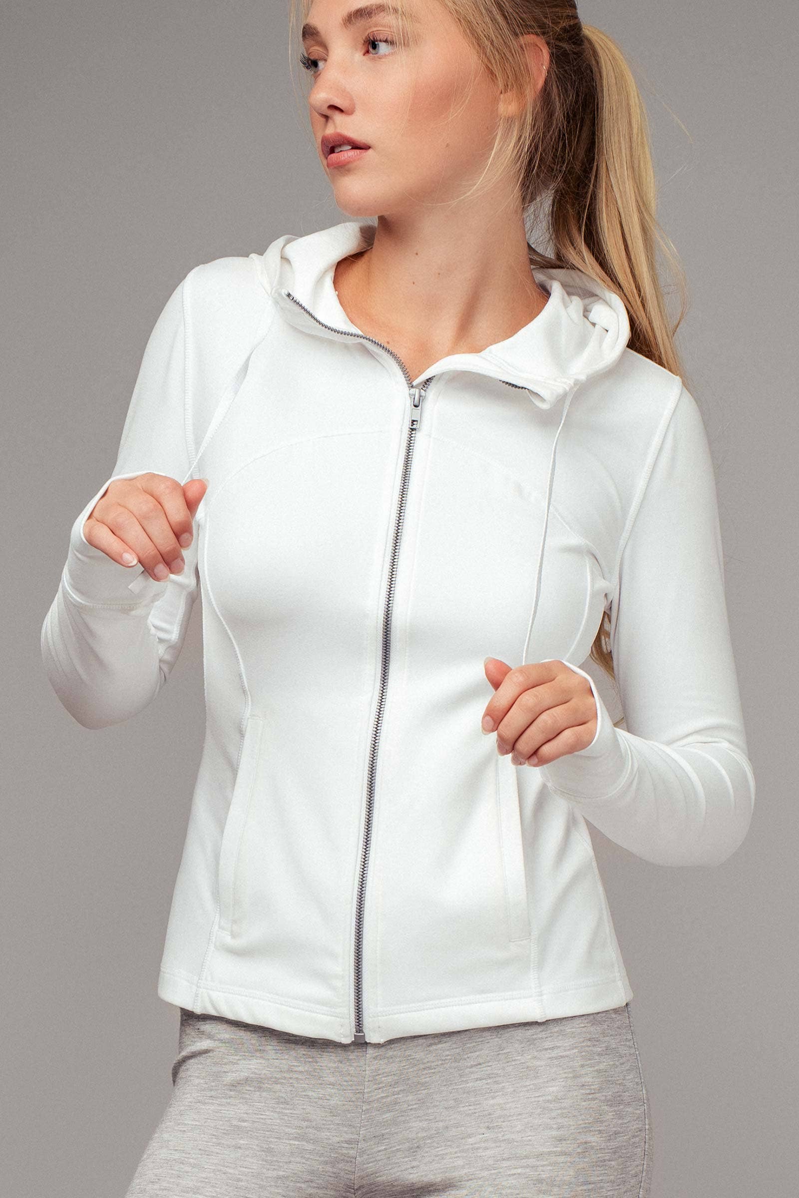 Sculpted Seam Thumbhole Zip Up Active - Adult & Kids T-Shirts, Sweatshirts & Hoodies apparel design preview 1