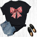 Valentines Heart Bow Graphic - Adult & Kids T-Shirts, Sweatshirts & Hoodies apparel design preview 1