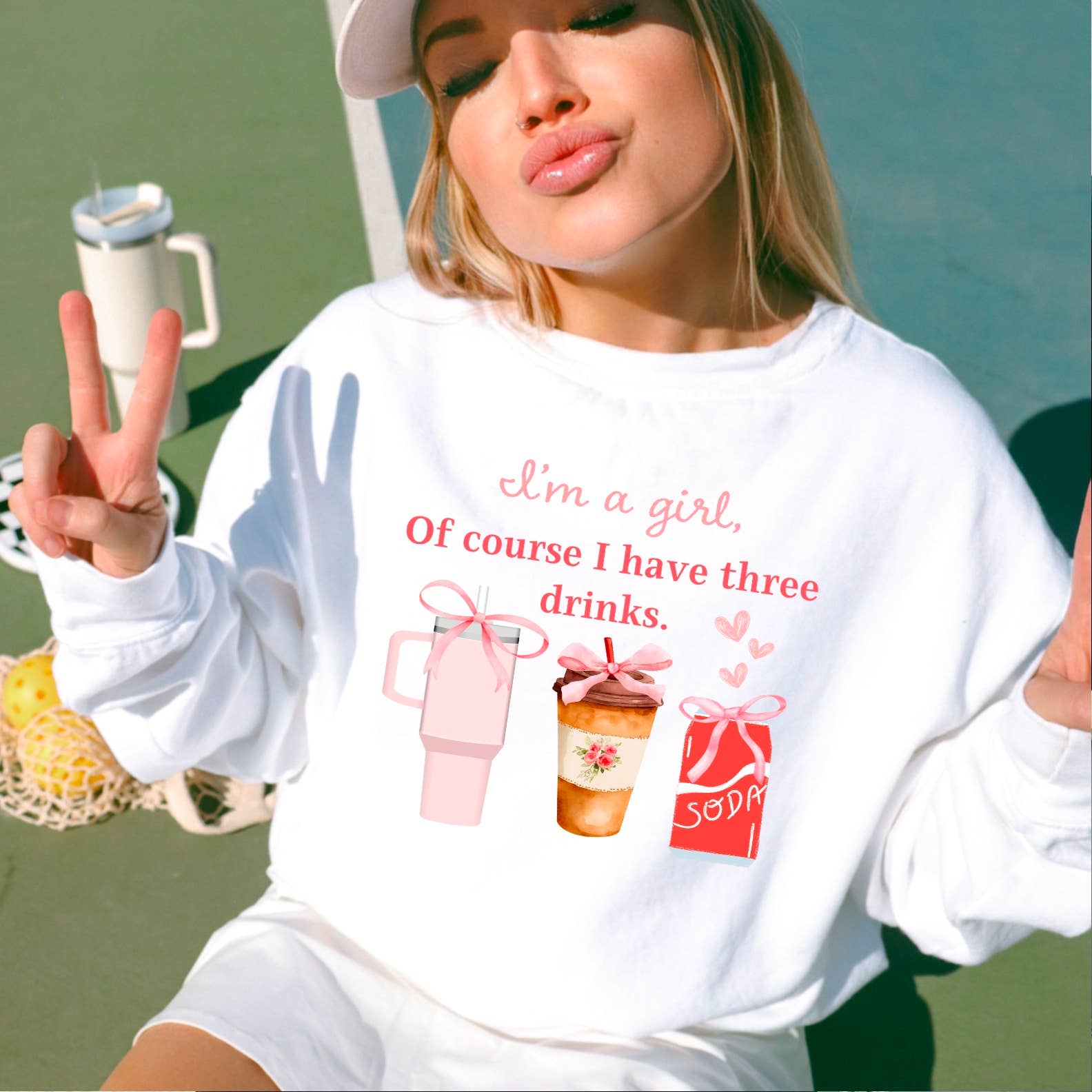 I'M Just A Girl Preppy Graphic - Adult & Kids T-Shirts, Sweatshirts & Hoodies apparel design preview 1