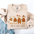 Just A Cozy Goose, Cute Autumn Fall Pumpkin Spice - Adult & Kids T-Shirts, Sweatshirts & Hoodies apparel design preview 1