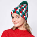 Christmas Tree Patterned Beanie with Pom - Adult & Kids T-Shirts, Sweatshirts & Hoodies apparel design preview 1