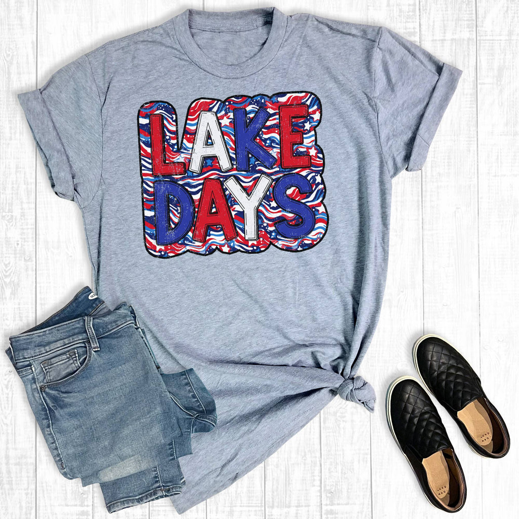 4th of July Lake Days Graphic - Adult & Kids T-Shirts, Sweatshirts & Hoodies apparel design preview 1