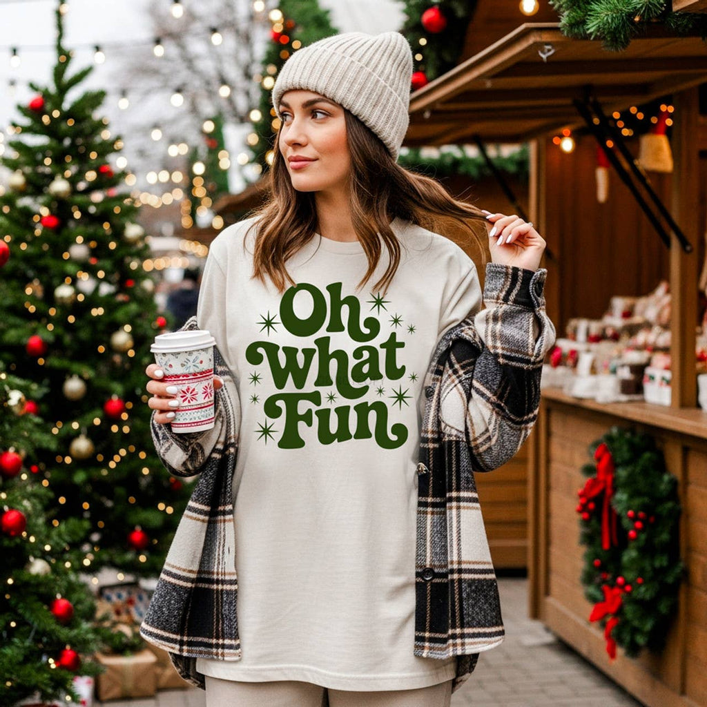 Retro Oh What Fun - Adult & Kids T-Shirts, Sweatshirts & Hoodies apparel design preview 1