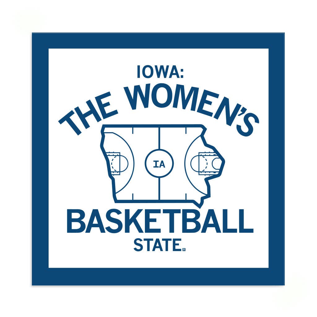 Iowa: the Women's Basketball State Blue Sticker - Adult & Kids T-Shirts, Sweatshirts & Hoodies apparel design preview 1