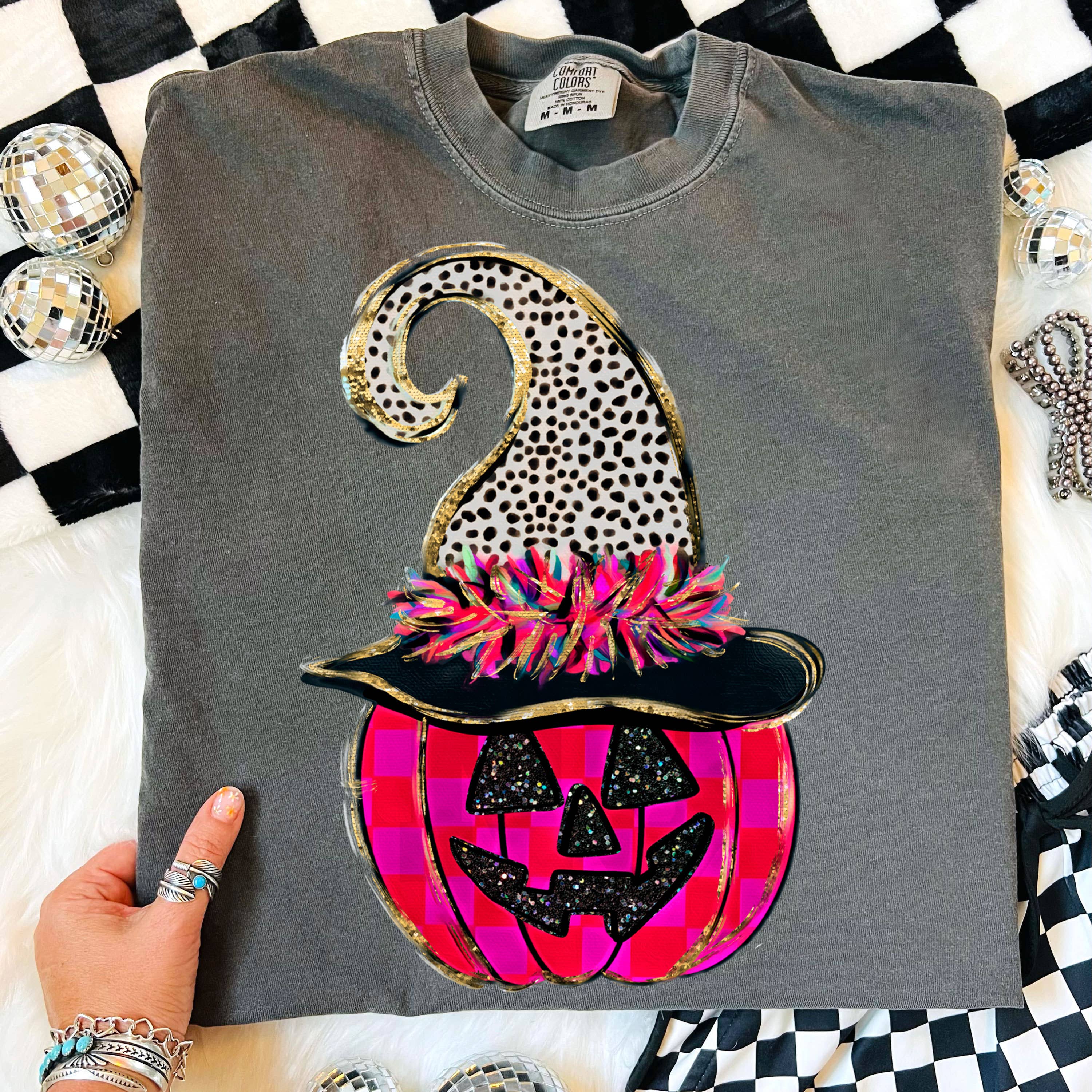 Preppy Polka Dot Pumpkin - Adult & Kids T-Shirts, Sweatshirts & Hoodies apparel design preview 1