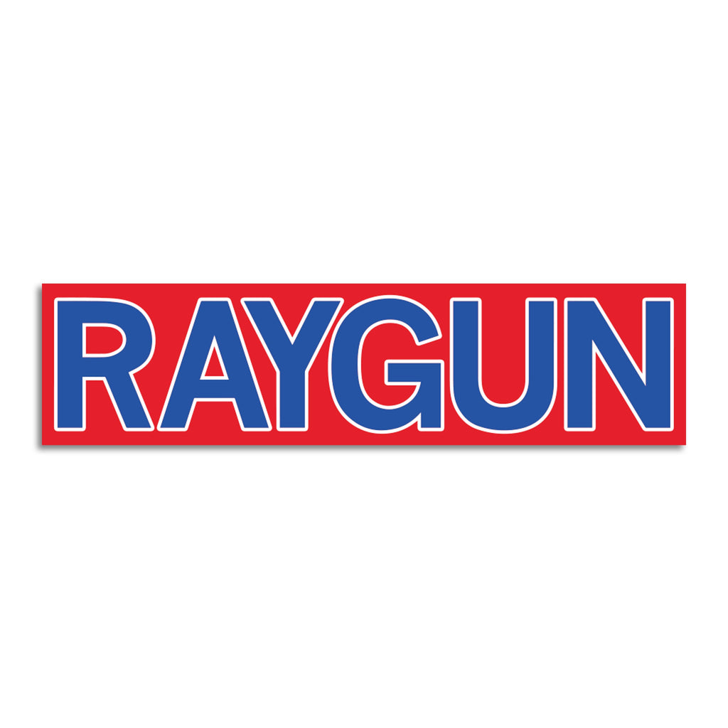 RAYGUN Block Text Logo Red Blue Die-Cut Sticker - Adult & Kids T-Shirts, Sweatshirts & Hoodies apparel design preview 1