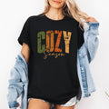 Cozy Season, Fall Vibes, Retro Varsity Autumn Pumpkin - Adult & Kids T-Shirts, Sweatshirts & Hoodies apparel design preview 1