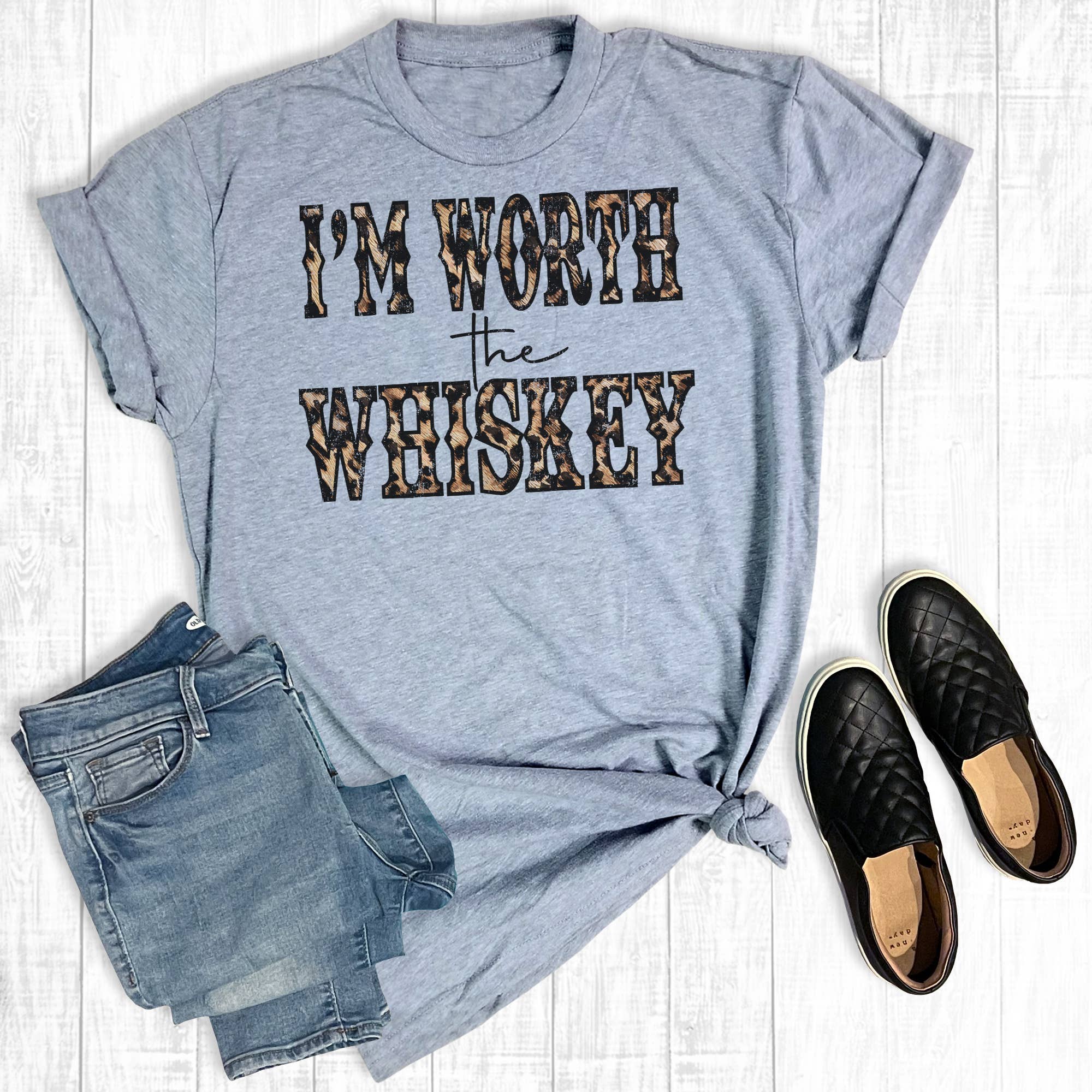 I'm Worth the Whiskey - Adult & Kids T-Shirts, Sweatshirts & Hoodies apparel design preview 1