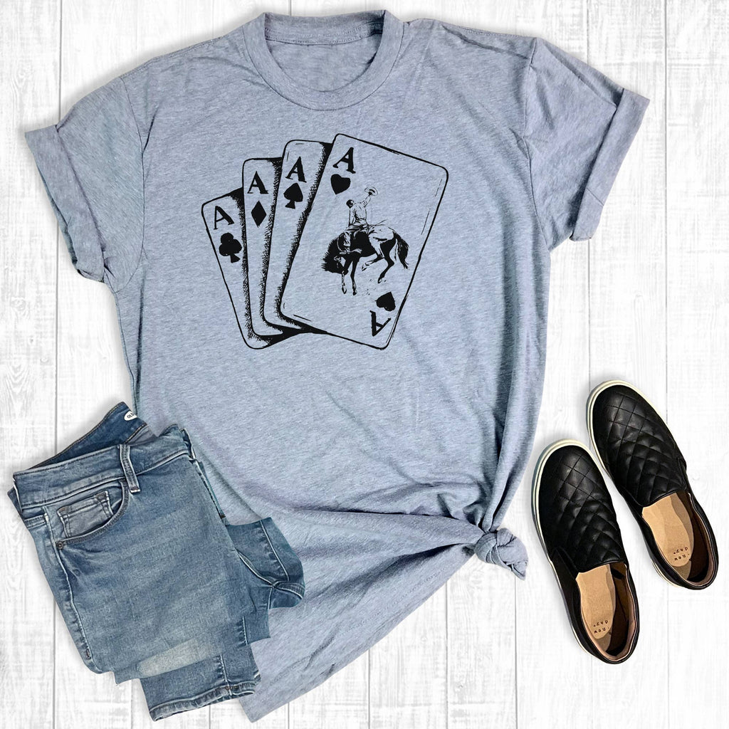 Cowboy Playing Cards - Adult & Kids T-Shirts, Sweatshirts & Hoodies apparel design preview 1