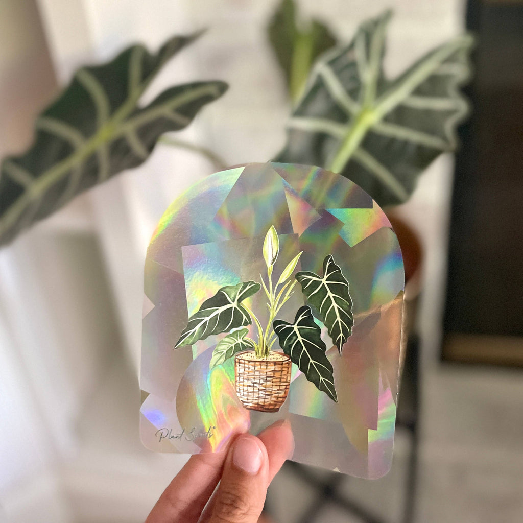 Suncatcher Window Decal Sticker Crystal Alocasia - Adult & Kids T-Shirts, Sweatshirts & Hoodies apparel design preview 1