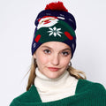 Snow Day with Santa Beanie Pom - Adult & Kids T-Shirts, Sweatshirts & Hoodies apparel design preview 1