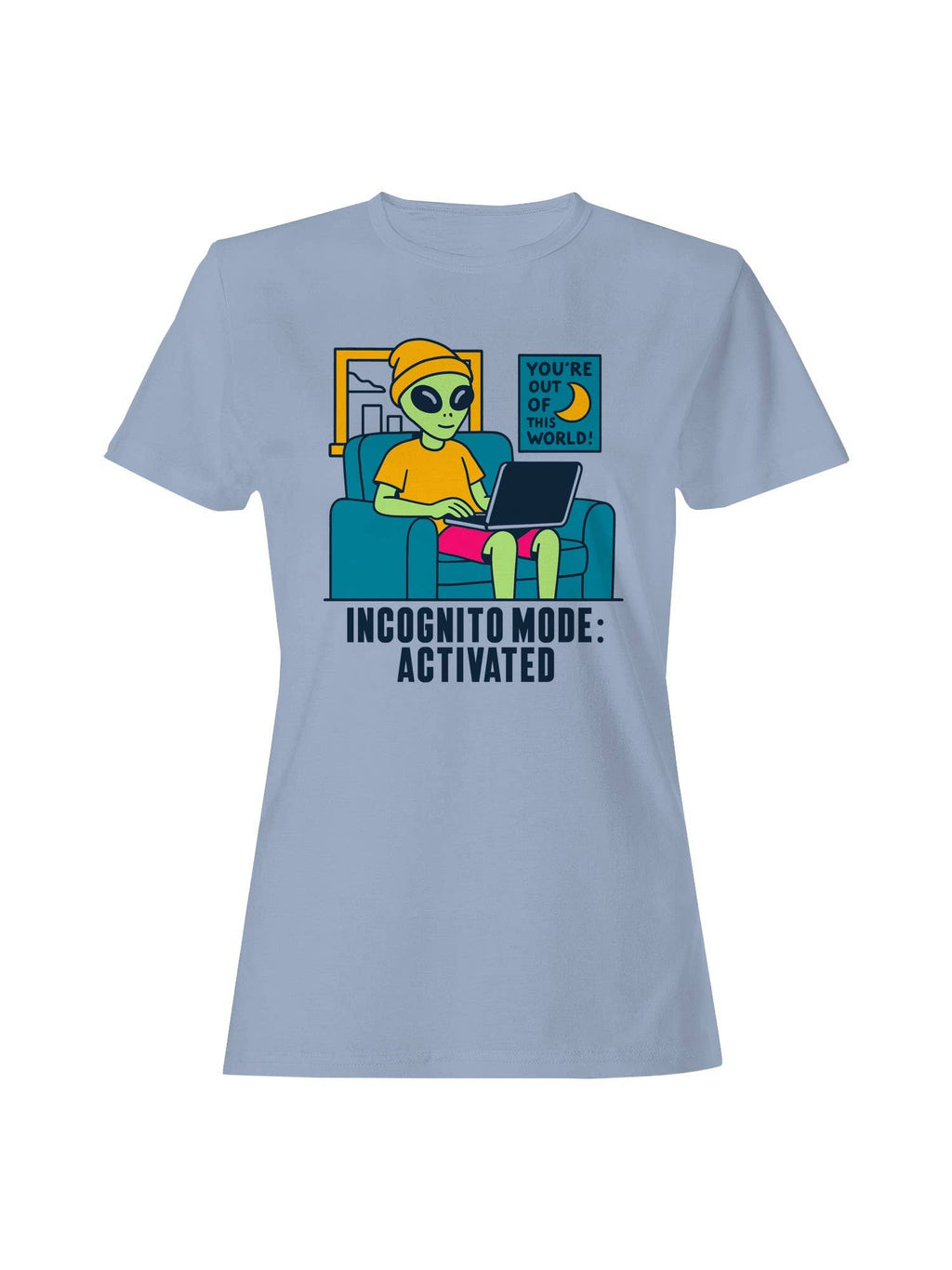 Alien Incognito Mode Activated Women's - Adult & Kids T-Shirts, Sweatshirts & Hoodies apparel design preview 1