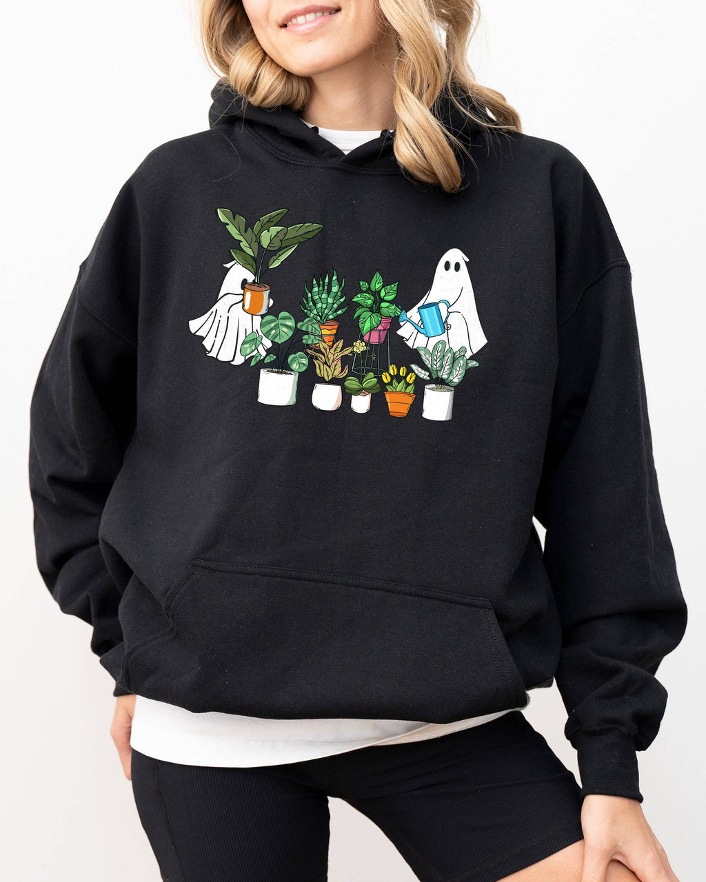 Plant Lover, Ghost, Skeleton, Spooky, Funny Halloween - Adult & Kids T-Shirts, Sweatshirts & Hoodies apparel design preview 1