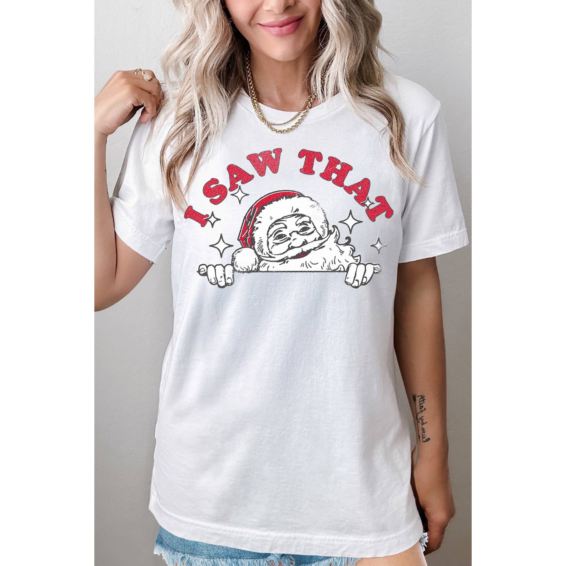 I Saw That Santa - Adult & Kids T-Shirts, Sweatshirts & Hoodies apparel design preview 1