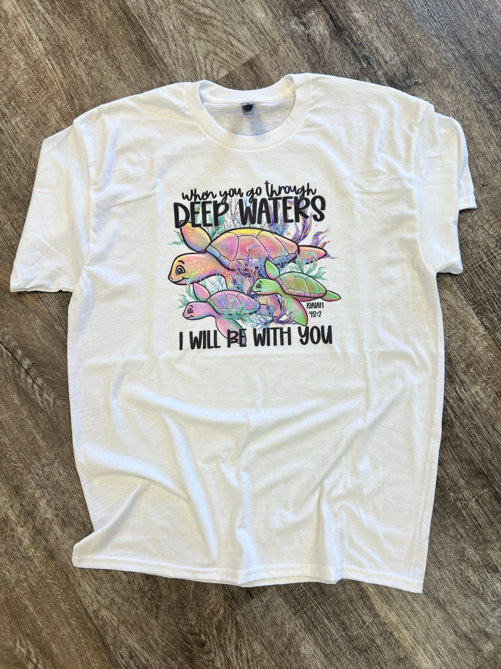 When You Go Through Deep Waters On White - Adult & Kids T-Shirts, Sweatshirts & Hoodies apparel design preview 1