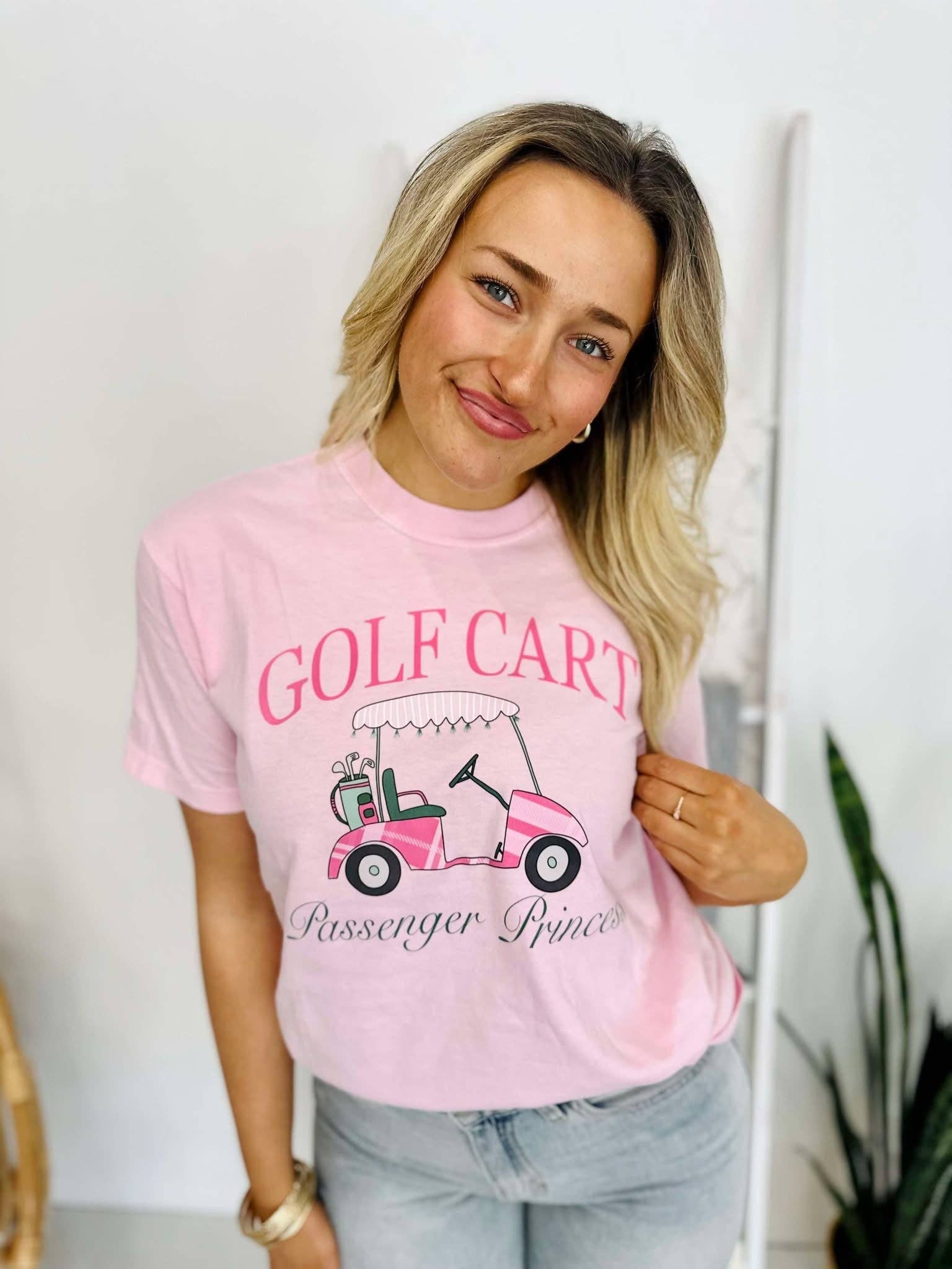 Golf Cart Passenger Princess Dtf - Adult & Kids T-Shirts, Sweatshirts & Hoodies apparel design preview 1