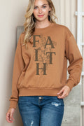 Women Faith Graphic Print Sweater Top - Adult & Kids T-Shirts, Sweatshirts & Hoodies apparel design preview 1