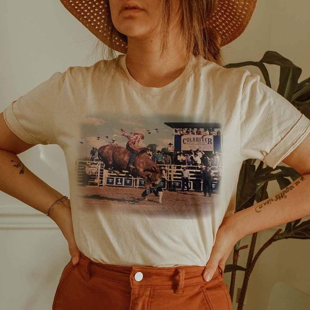 Ole Hud the Bull Rider Cream - Adult & Kids T-Shirts, Sweatshirts & Hoodies apparel design preview 1