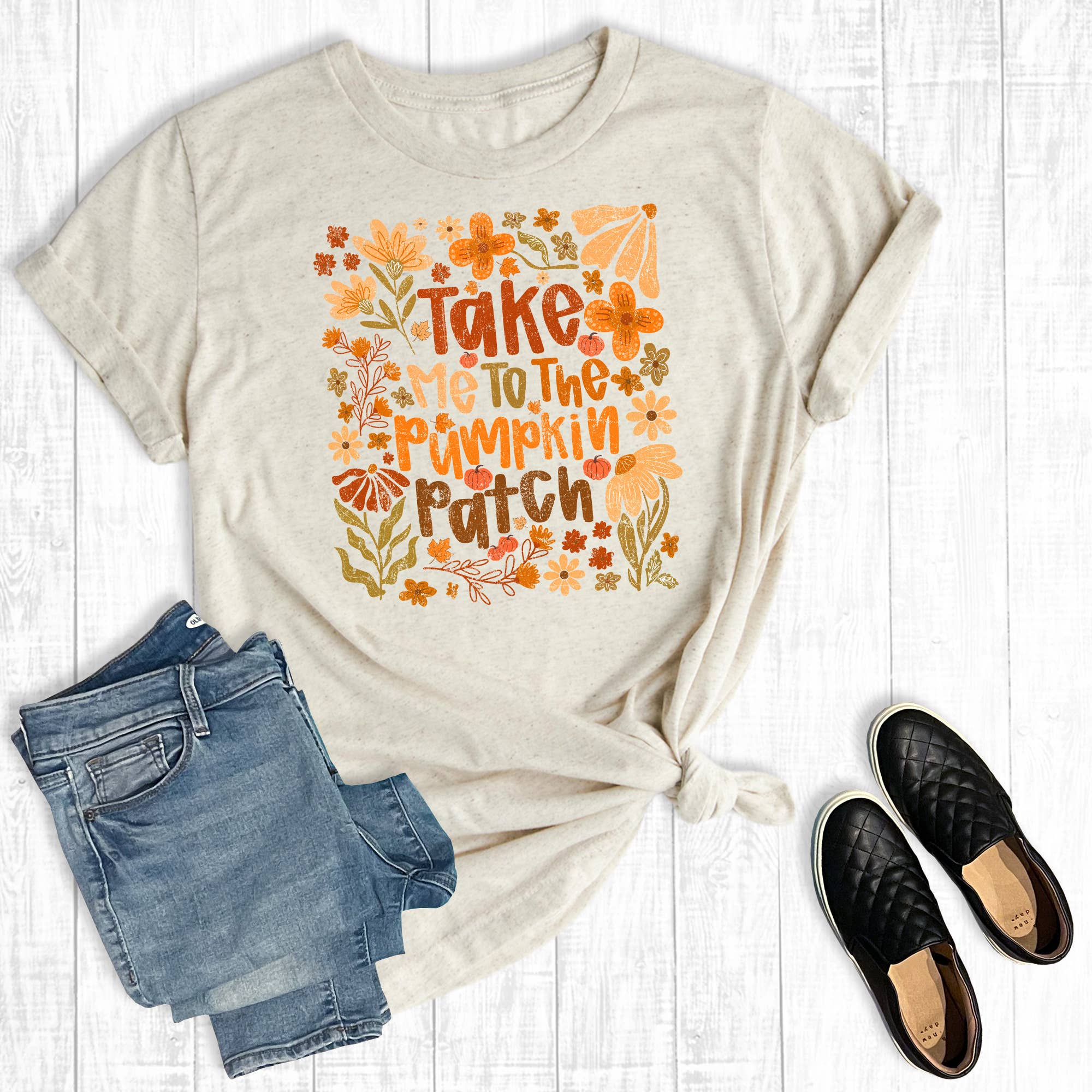 Fall Boho Take Me To the Pumpkin Patch Graphic - Adult & Kids T-Shirts, Sweatshirts & Hoodies apparel design preview 1