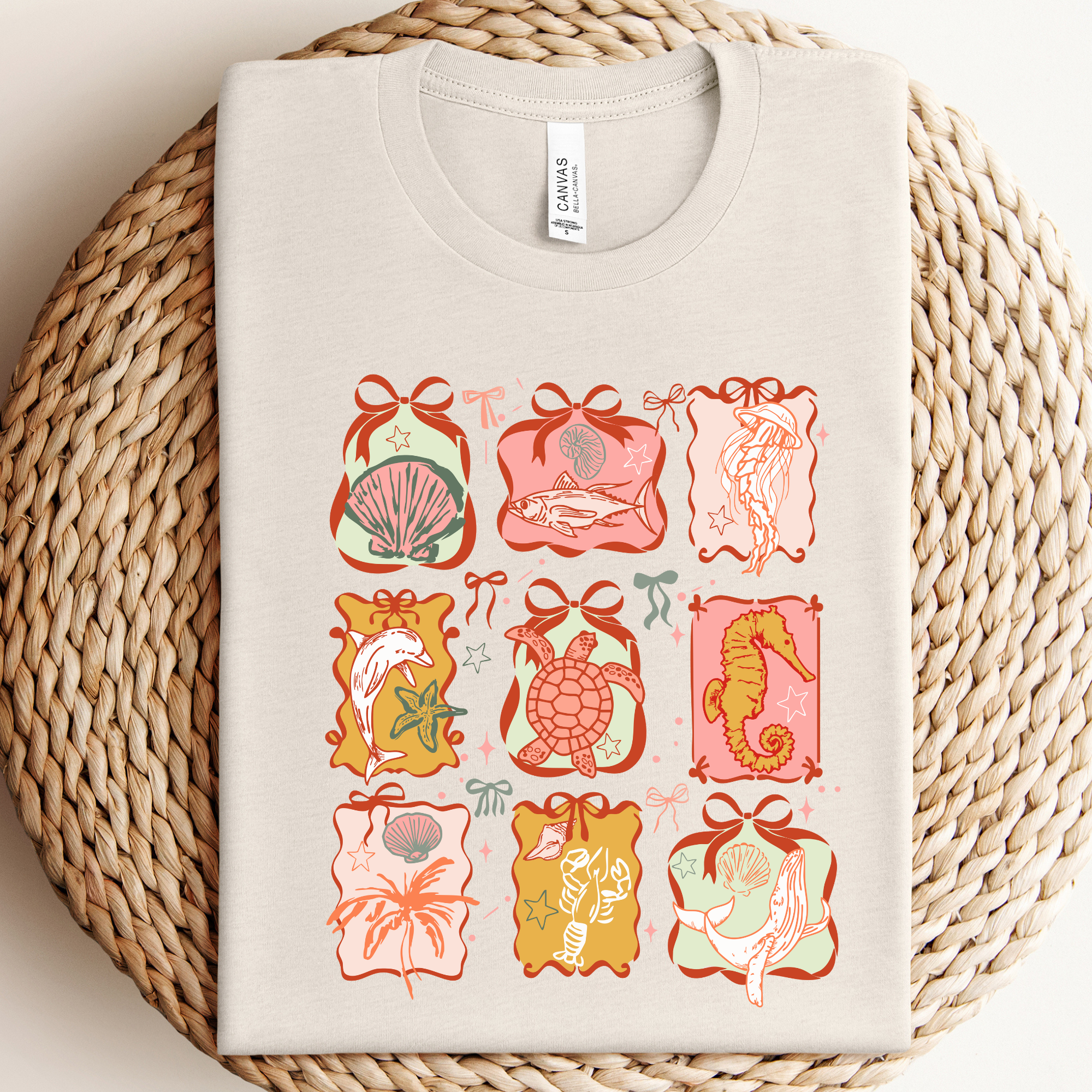 Coastal Beach Coquette Graphic - Adult & Kids T-Shirts, Sweatshirts & Hoodies apparel design preview 1